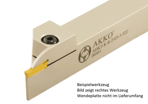 AKKO-Außen-Stechhalter, kompatibel mit Korloy-Stechplatte MGM.-4
links, Schaft 25 x 25 mm