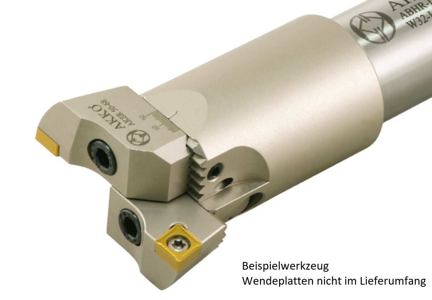 AKKO - Einstellbarer Schrupp-Spindelkopf ø 18-22 mm, Bohrtiefe 42 mm
kompatibel mit ISO CC.. 0602.., mit Innenkühlung