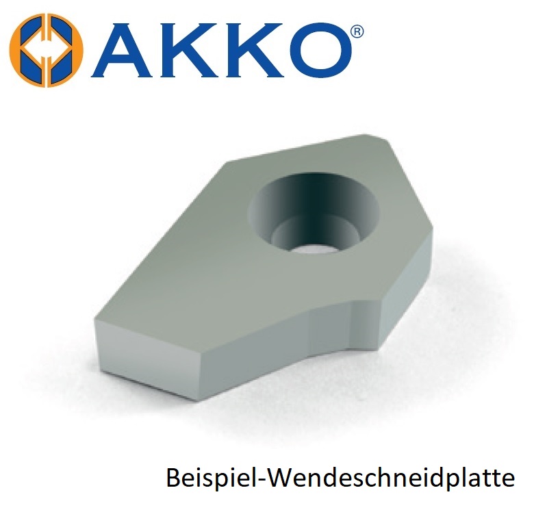 AKKO-Wendeplatte aus Hartmetall für Ventilsitzbearbeitung, S° = 40º mm