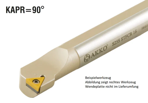 AKKO-Bohrstange ø 16 mm für TC.T. 1102..
rechts, 90° Anstellwinkel, mit Innenkühlung