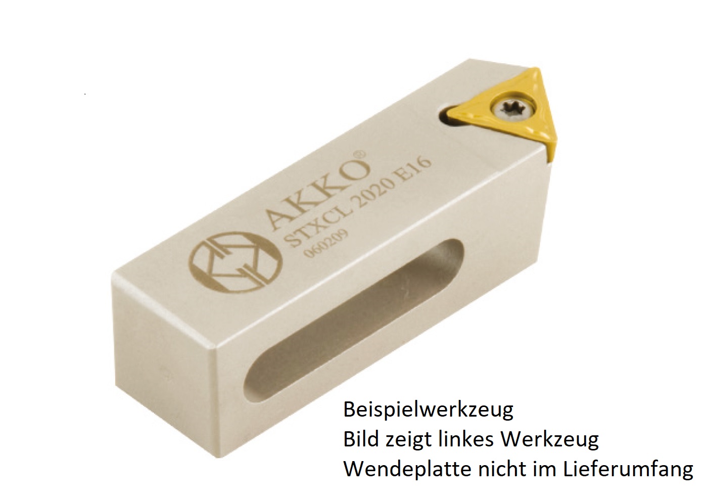 AKKO-Kurzdrehhalter 20 x 10 mm für ISO-WSP TC.. 16T3..
links