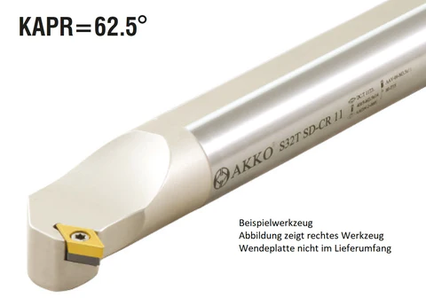 Akko-Bohrstange ø 40 mm für DC.T. 11T3..
links, 62.5° Anstellwinkel, ohne Innenkühlung