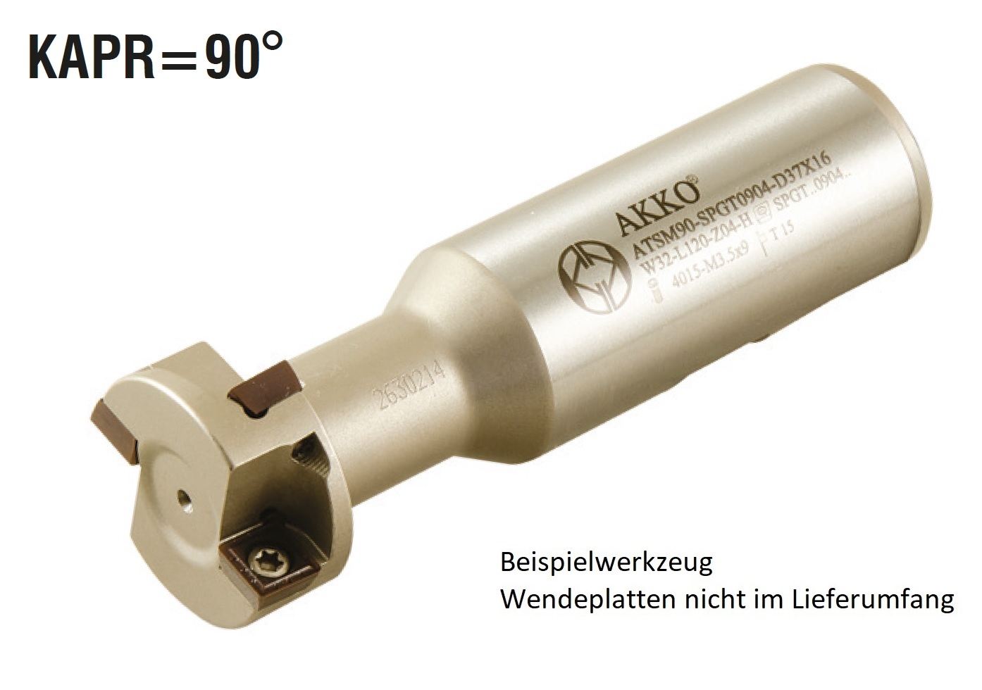 AKKO-T-Nuten-Fräser ø 80 mm, Nuthöhe 7 mm, kompatibel mit Taegutec-WSP SPMG 060204
Schaft-ø 32, Z=10 (Z effektiv = 5)