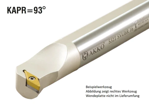 Akko-Bohrstange ø 20 mm für VB.T. 1103..
links, 93° Anstellwinkel, ohne Innenkühlung