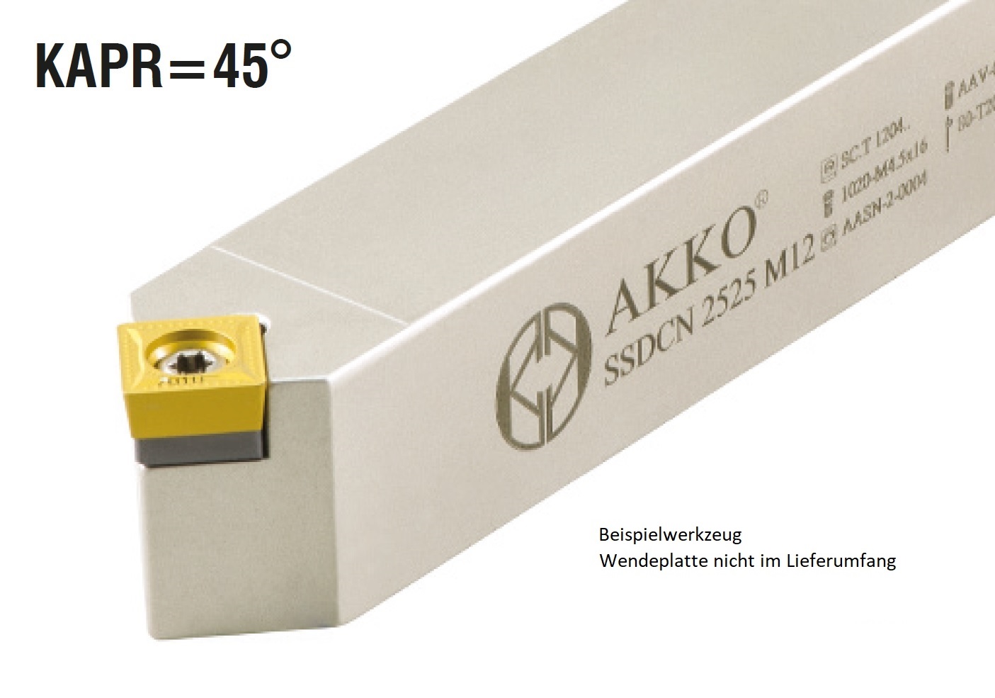Akko-Außen-Drehhalter 45° für SC.T 09T3..
neutral Schaft 16 x 16 mm