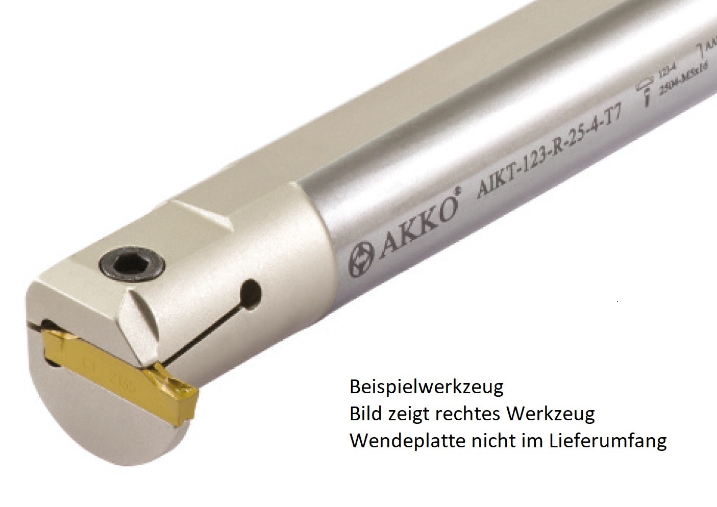 AKKO-Innen-Stechhalter, kompatibel mit Sandvik-Stechplatte 123-3
Schaft-ø 32, ohne Innenkühlung, links