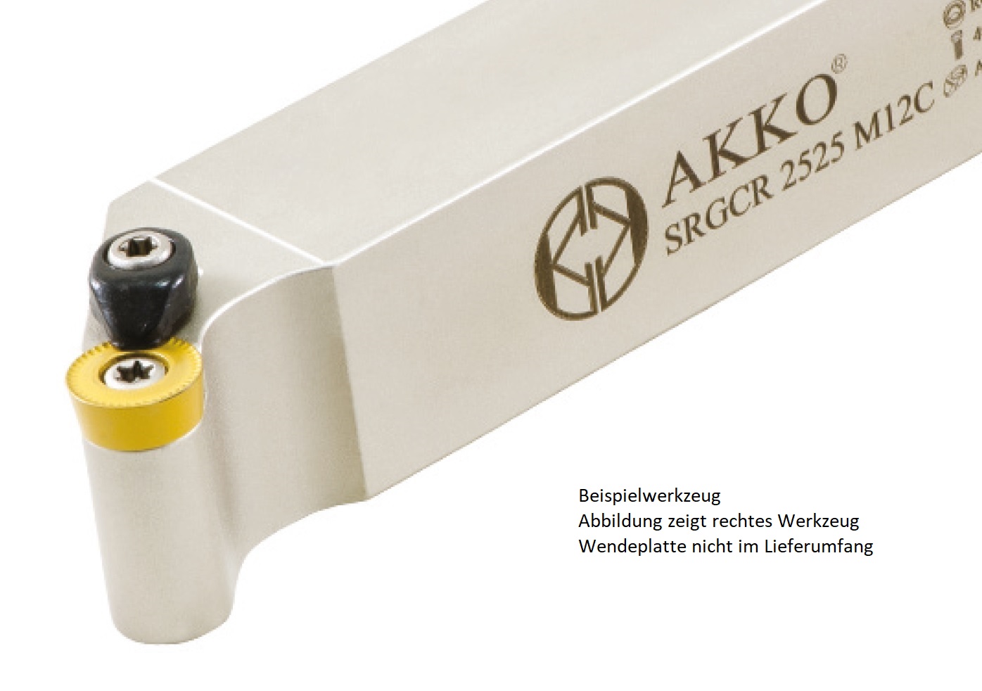 Akko-Außen-Drehhalter für RC.T 0803..
rechts Schaft 16 x 16 mm
