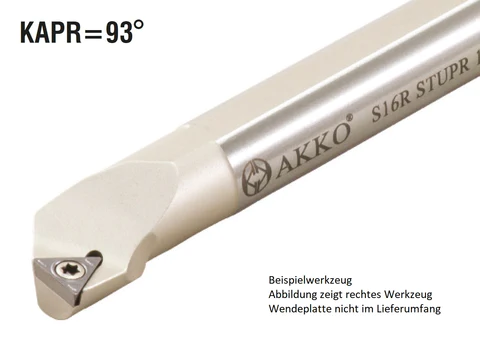 Akko-Bohrstange ø 16 mm für TP.T. 1103..
rechts, 93° Anstellwinkel, ohne Innenkühlung