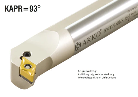Akko-Bohrstange ø 50 mm für ISO-WSP DNM. 1506..
links, 93° Anstellwinkel, ohne Innenkühlung